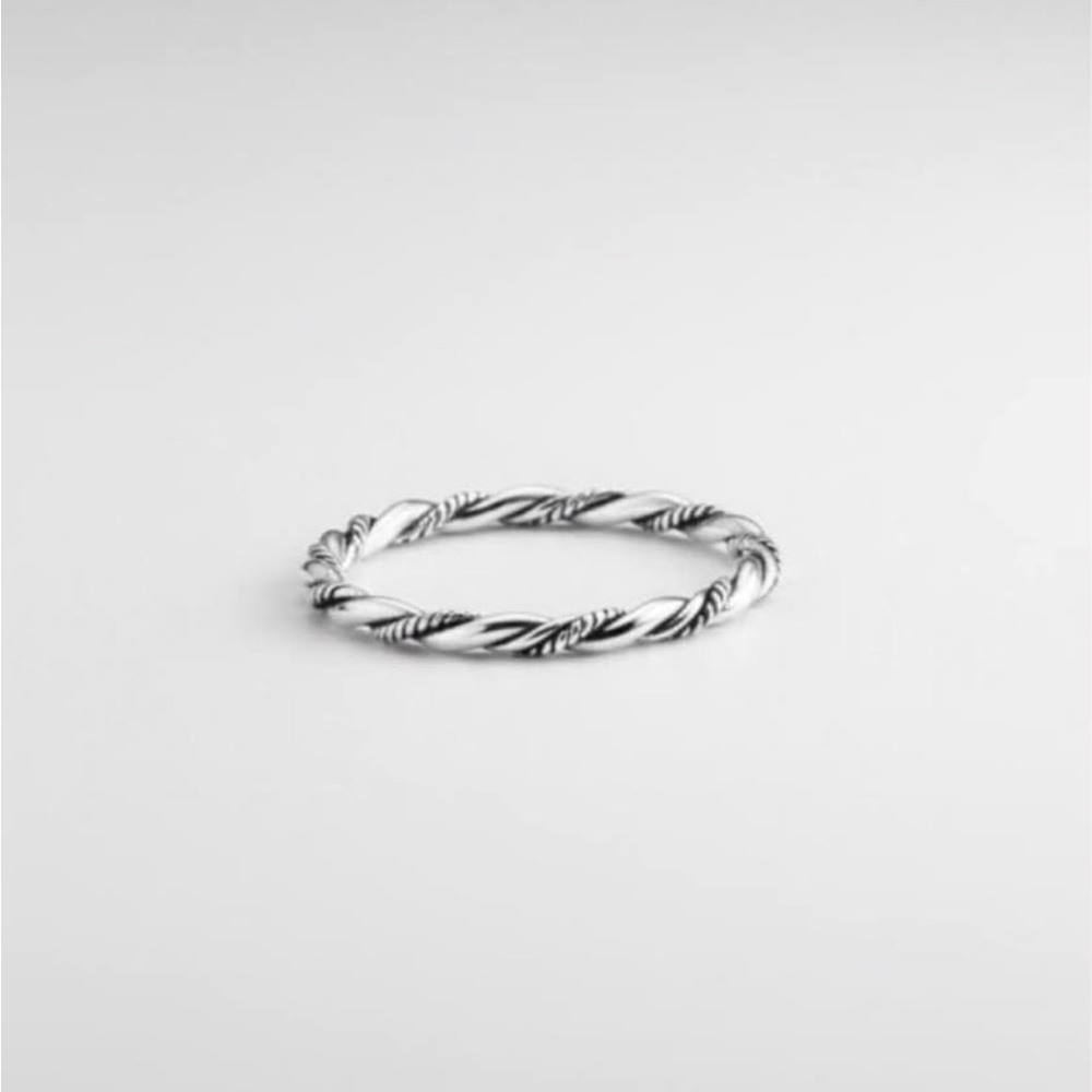 Sterling Silver Beaded Stackable Rings - Silver - Picture 10 of 10